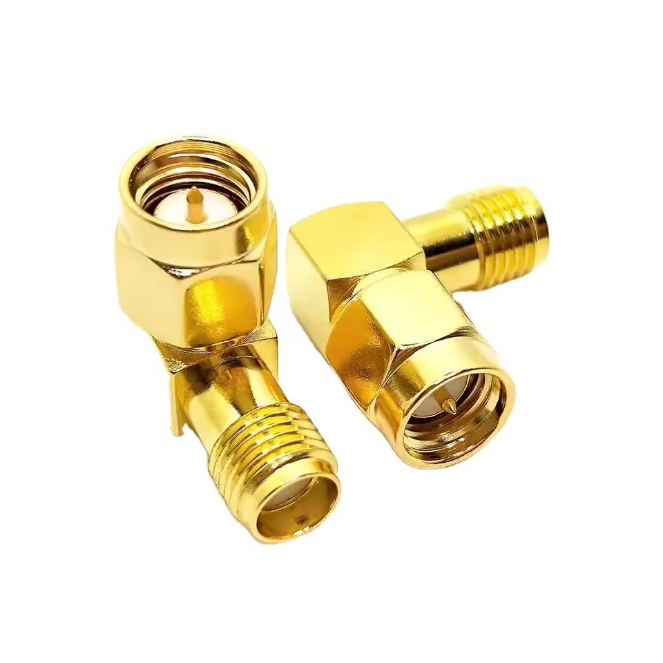 Werksseitiger rechtwinkliger Koaxial-HF-Adapter SMA-Buchse auf SMA-Stecker
