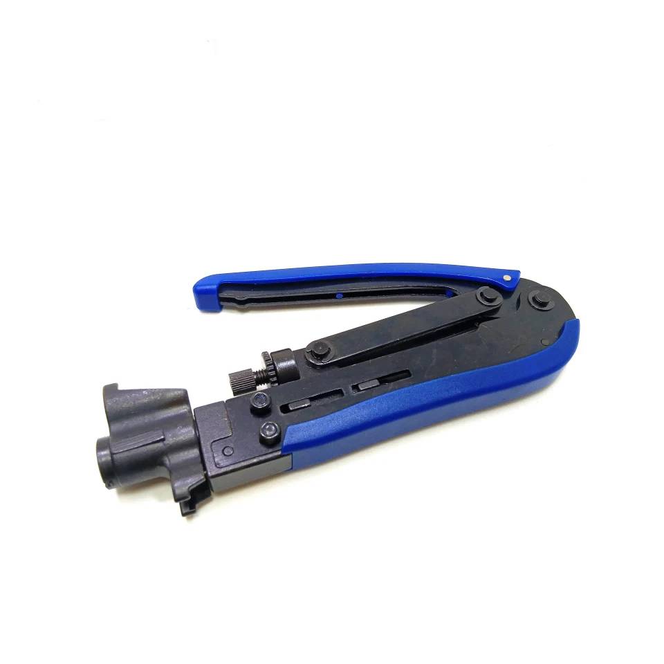 BJDZ Heavy Duty RG6 RG11 Coaxial Cable Crimper Kit Crimping Pliers Complete Tool Set for Cable TV Security Camera Installation