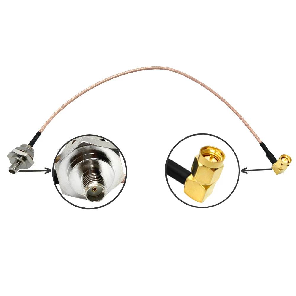WSARK RF 30 cm RG316-Kabel, SMA-M12-Buchse, Schott auf SMA-Winkelstecker