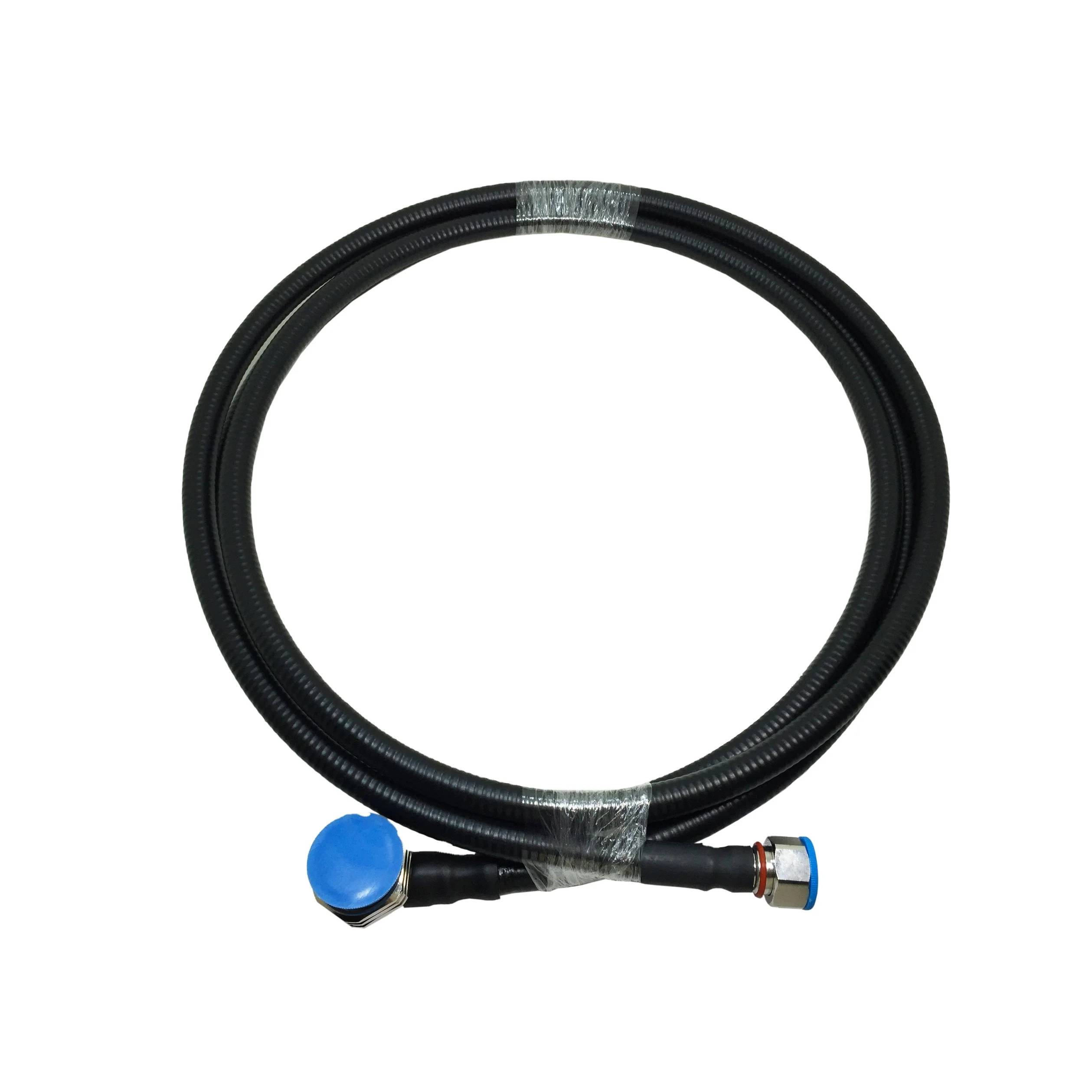 Low PIM 7-16 Male Angle Mini Din Male Plug Connector Coaxial RF Cable Assembly PVC Jacket Superflex 1/2 Jumper Cable Made Copper