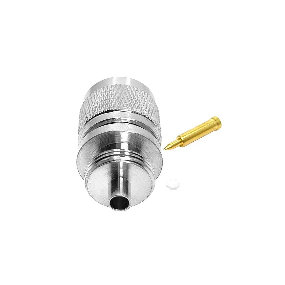 Werksseitig lieferbarer N-Stecker (männlich) für HF-Koaxialkabel