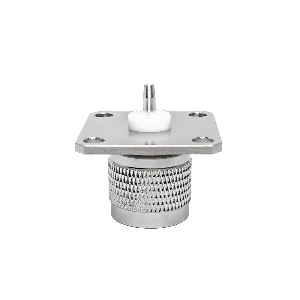 محول محوري متعدد الاستخدامات N ذكر جاك لوحة جبل 4 فتحات للتوصيل السريع، بناء قوي للاستخدام المتكرر