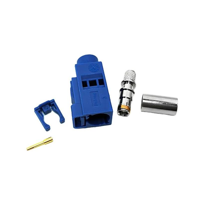 Freihängende SMB-Crimpbuchse, 50 Ohm, wasserdicht, Autoteile für Auto, RG58-Kabel mit Fakra-Buchse, RF-Anwendung
