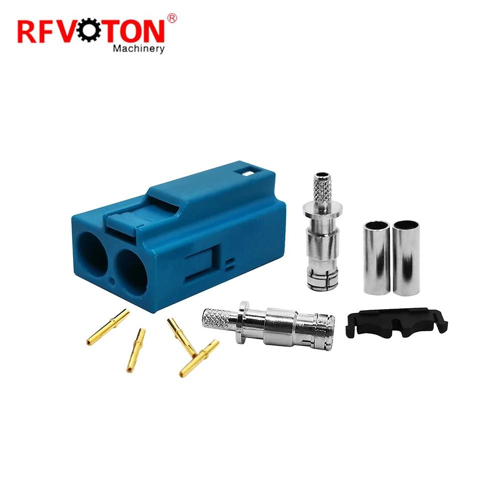 Fakra Z Doppelter Dual-Stecker RG174 RG316 Koaxial-HF-Kabelanschluss für Elektroauto-GPS-GMS-Antenne