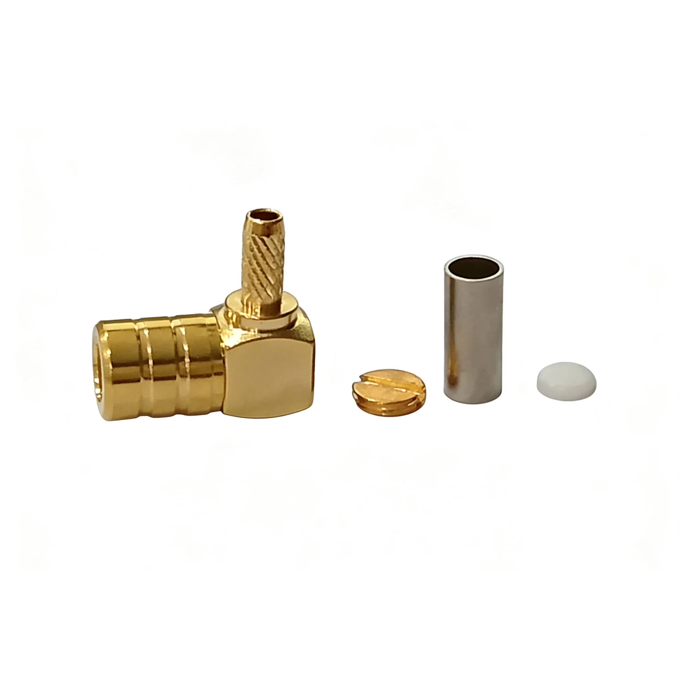 Rechtwinkliger SMB-Crimpstecker für RG174-Koaxialkabel 50 Ohm