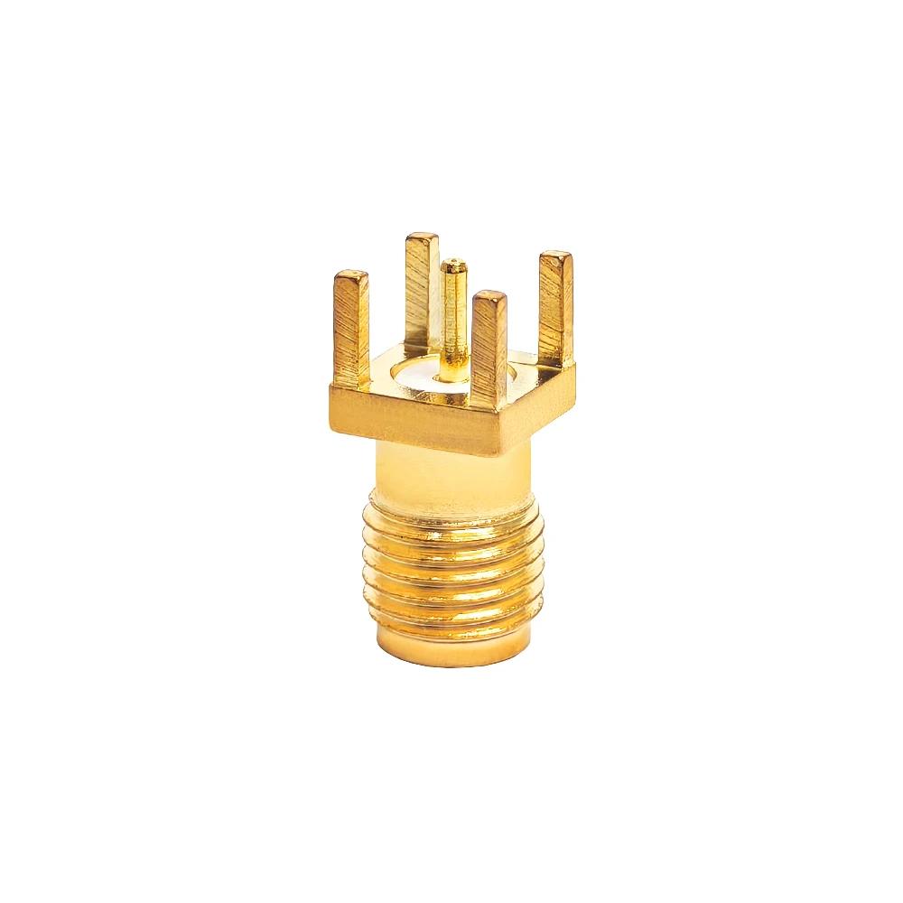 For Female Square Flange Adapter: Copper Contact PCB RF Connector for Reliable Wireless Communication