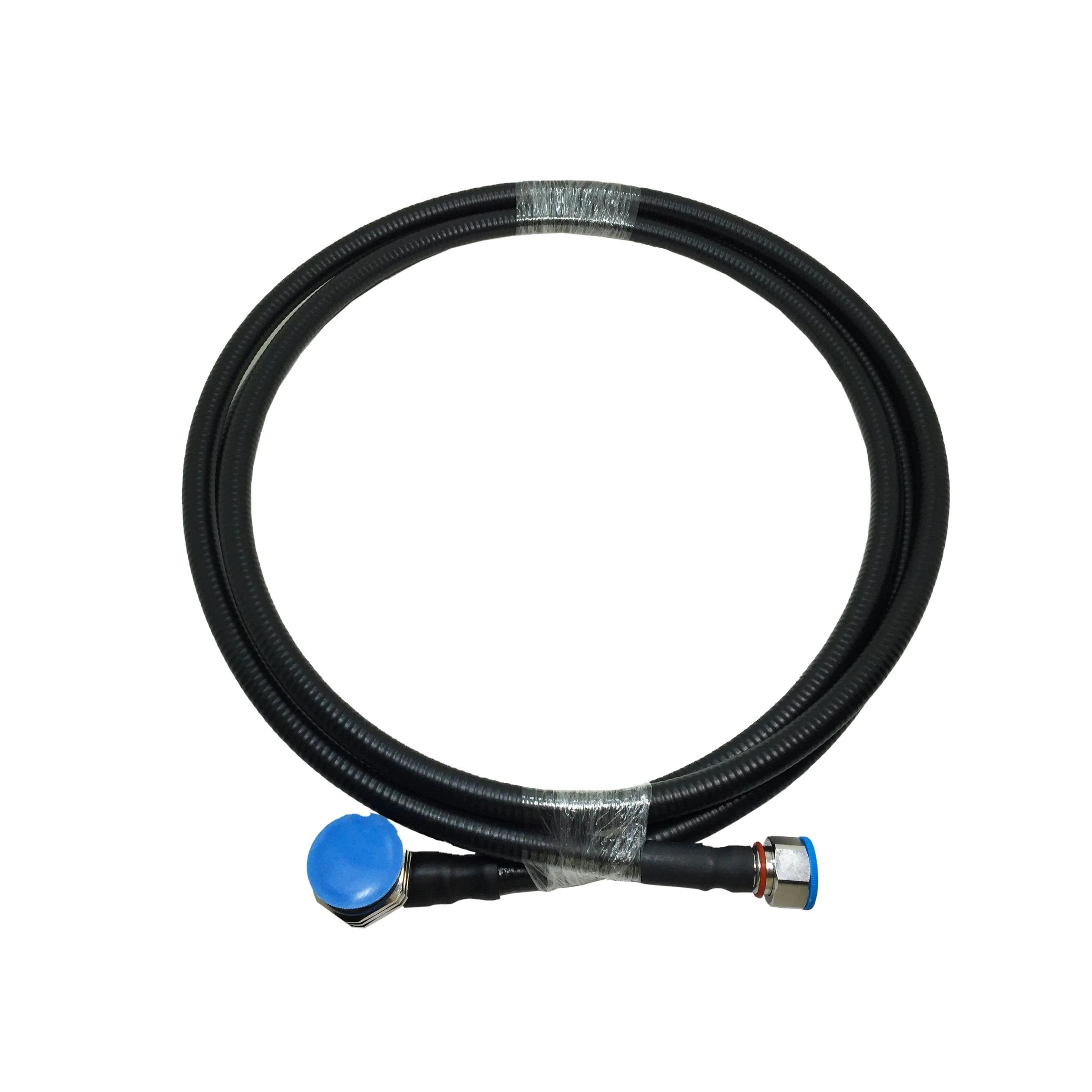 Low PIM 7-16 Male Angle Mini Din Male Plug Connector Coaxial RF Cable Assembly PVC Jacket Superflex 1/2 Jumper Cable Made Copper