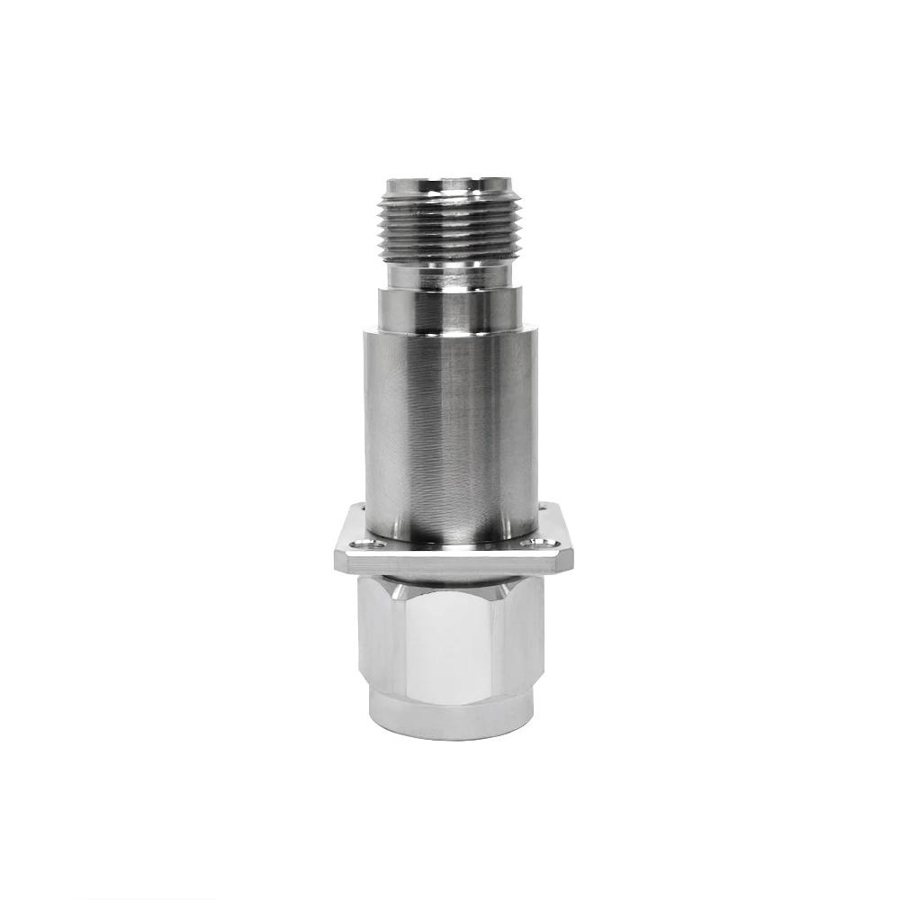 RFvoton N Male 4-Hole Flange N Female 0-6GHz Gas Lightning Arrester Surge Protector (Copper/Brass ISO9001/CE) for Base Station